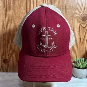 New Salt Life Beige and Red Flex Cap